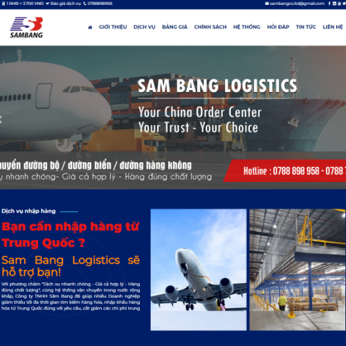 Thiết kế website nhập hàng logistics tại Cần Thơ và lập trình ứng dụng CRM đi kèm